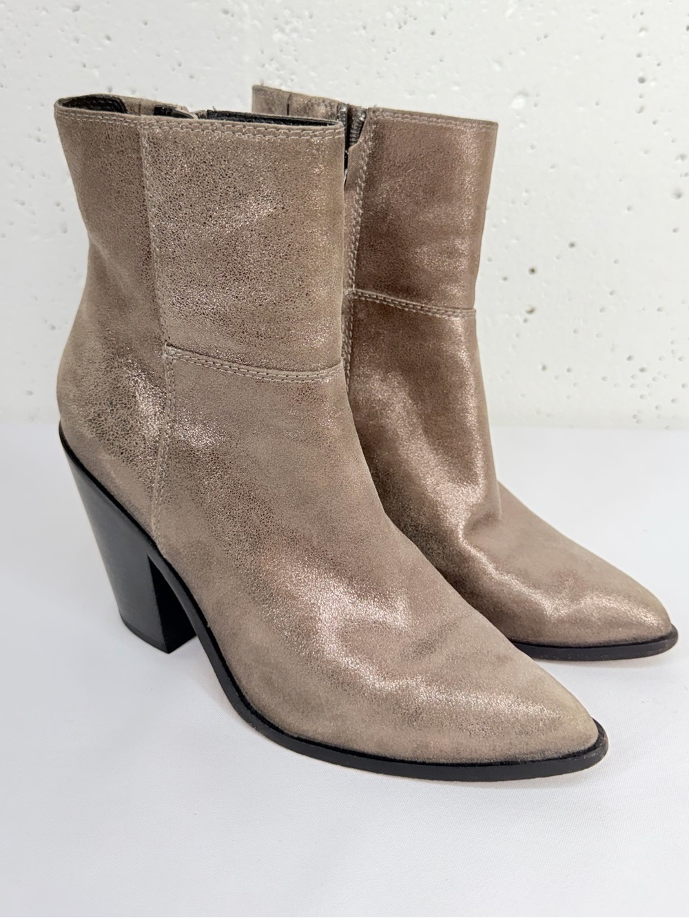 PAIGE Women’s size 6.5 Presley Gunmetal Leather Ankle Boot